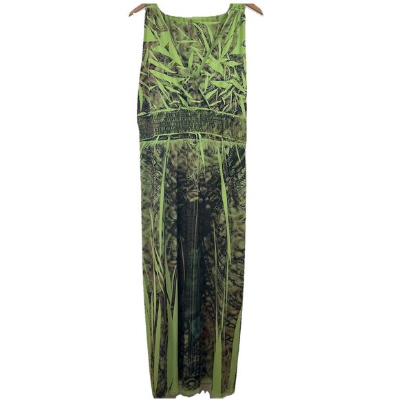 Y2K Fresh Of LA Liquid Knit Empire Waist Maxi Dress Plus Size 2X Naturecore - Picture 1 of 6